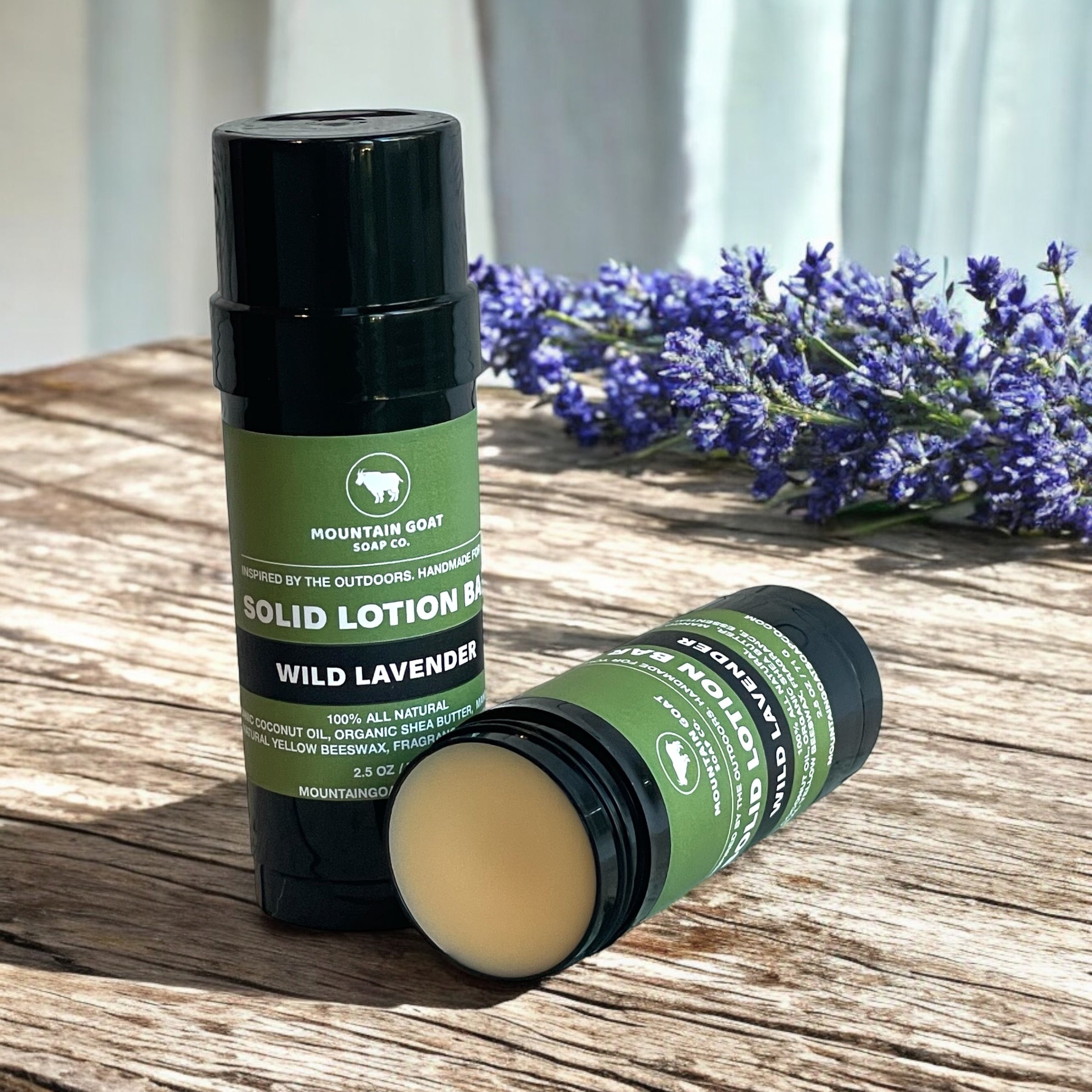 Natural Solid Lotion Tube - Essential Oils (Assorted Scents) - Mountain Goat Soap Co.