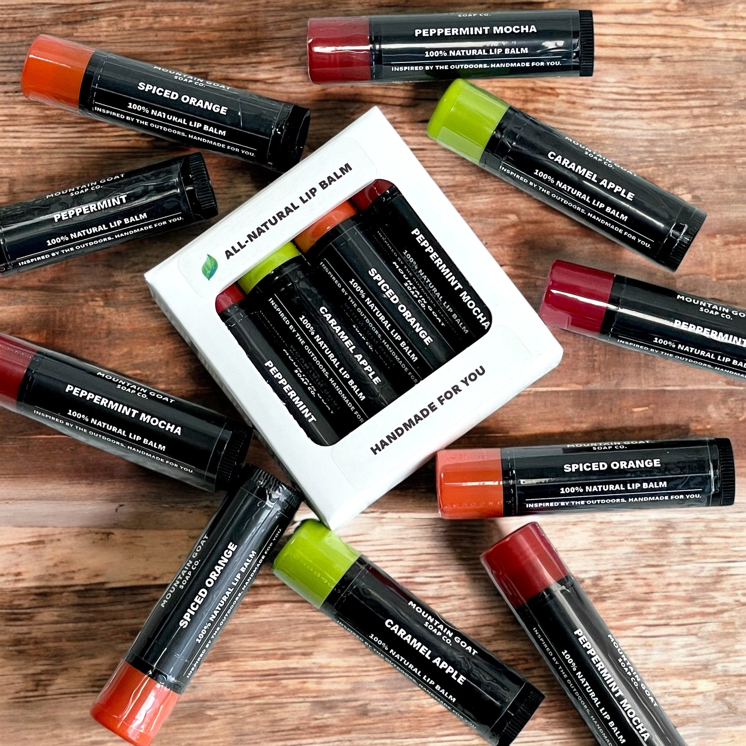 Natural Lip Balm Sampler Pack (Assorted Scents) - Mountain Goat Soap Co.