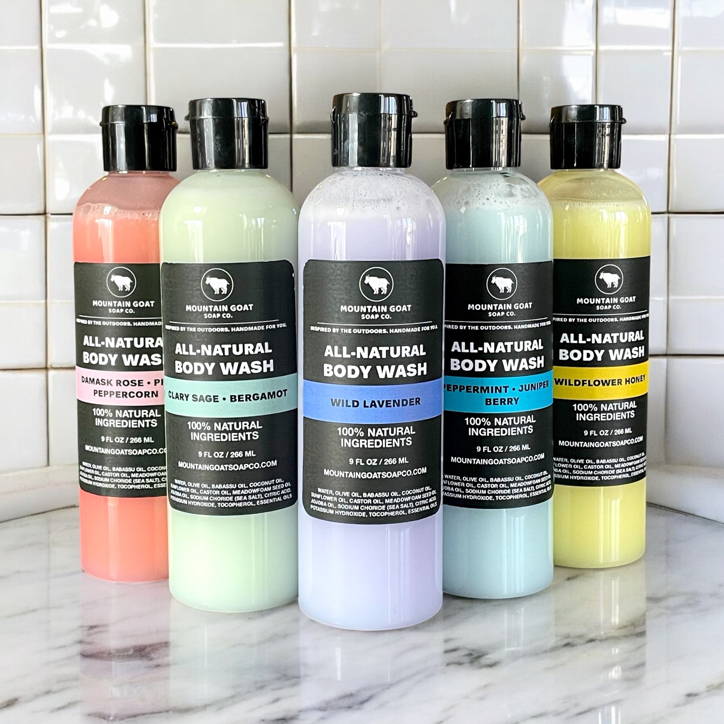 All-Natural Body Wash/Shower Gel (Assorted Scents) - Mountain Goat Soap Co.