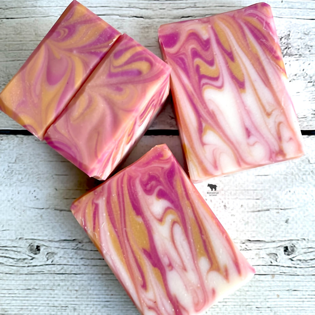 Rose Quartz (Strawberry, Orange & Jasmine) - Mountain Goat Soap Co.