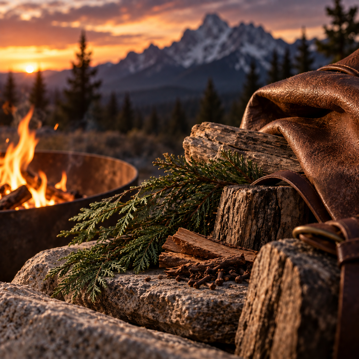 Ember Peak • Leather & Smoked Cedar Wax Melts