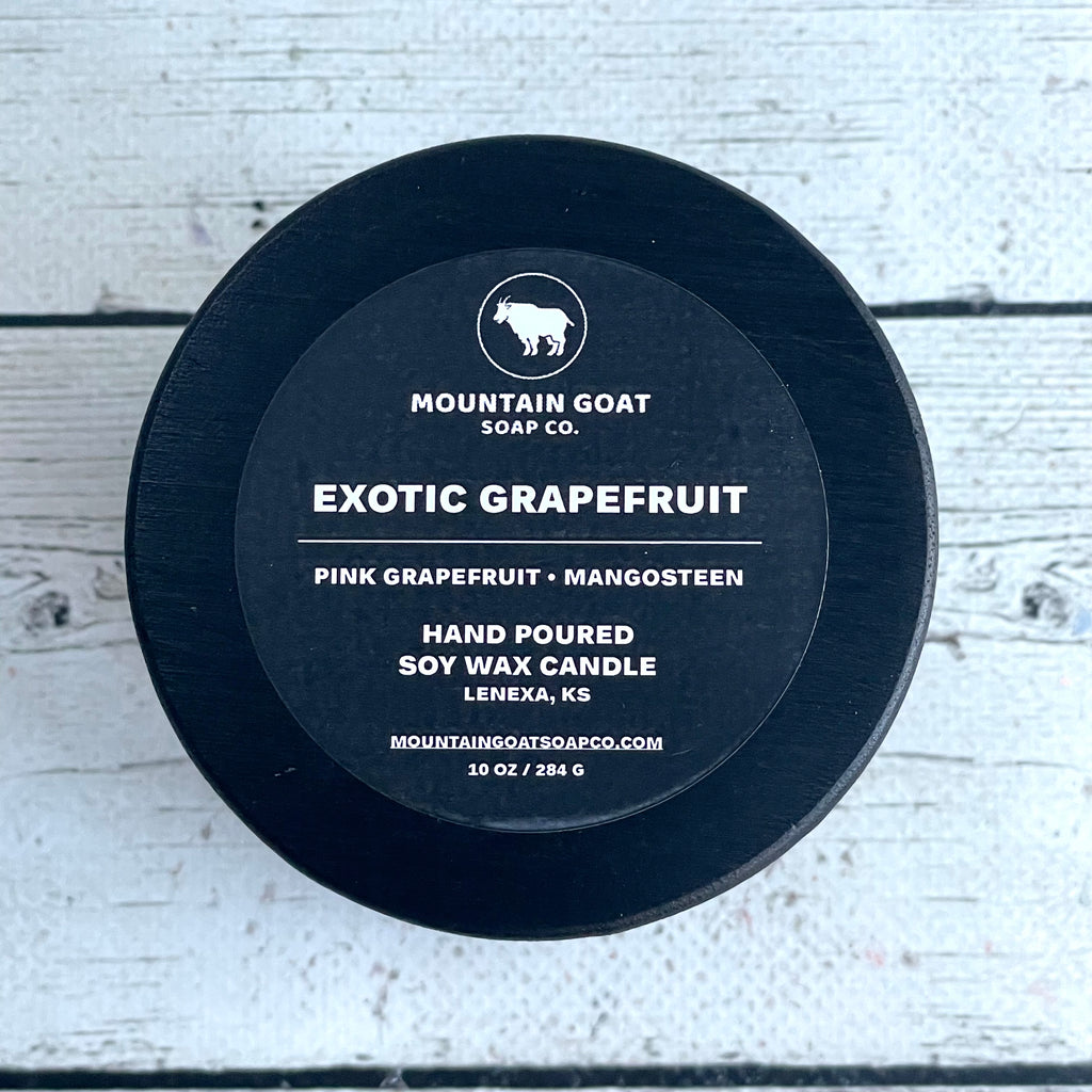 Exotic Grapefruit (Pink Grapefruit & Mangosteen) Soy Blend Candle - Mountain Goat Soap Co.
