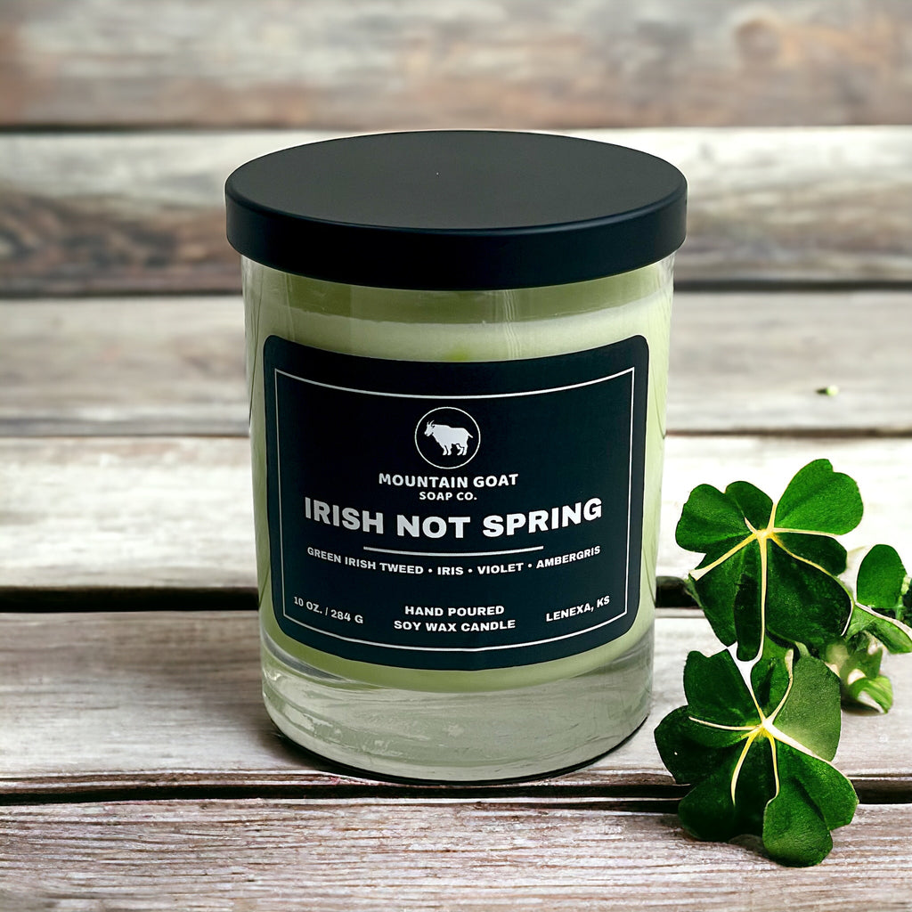 Irish Not Spring (Green Irish Tweed) Soy Blend Candle - Mountain Goat Soap Co.