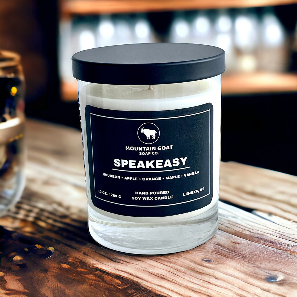 Speakeasy (Apples & Maple Bourbon) Soy Blend Candle - Mountain Goat Soap Co.