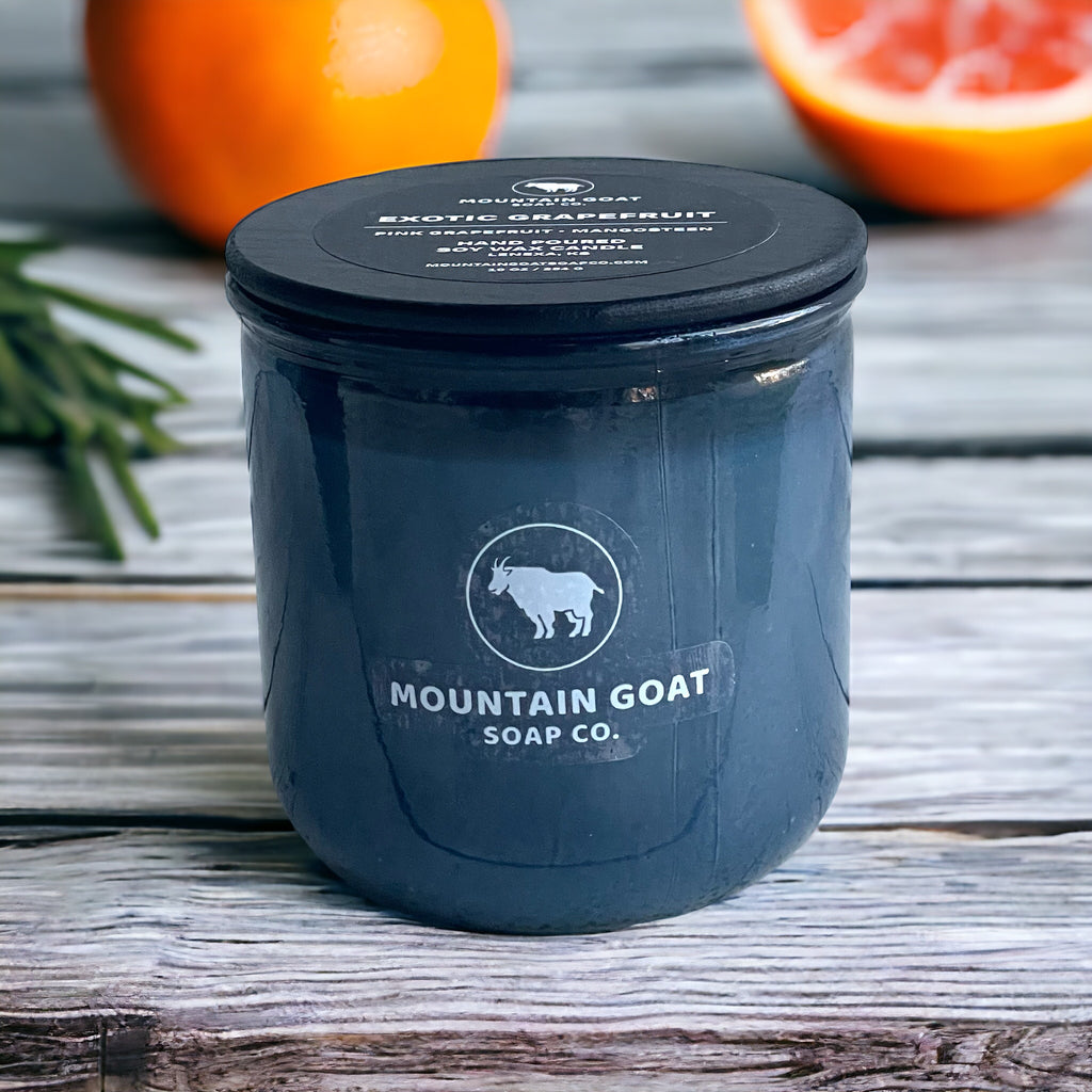 Exotic Grapefruit (Pink Grapefruit & Mangosteen) Soy Blend Candle - Mountain Goat Soap Co.