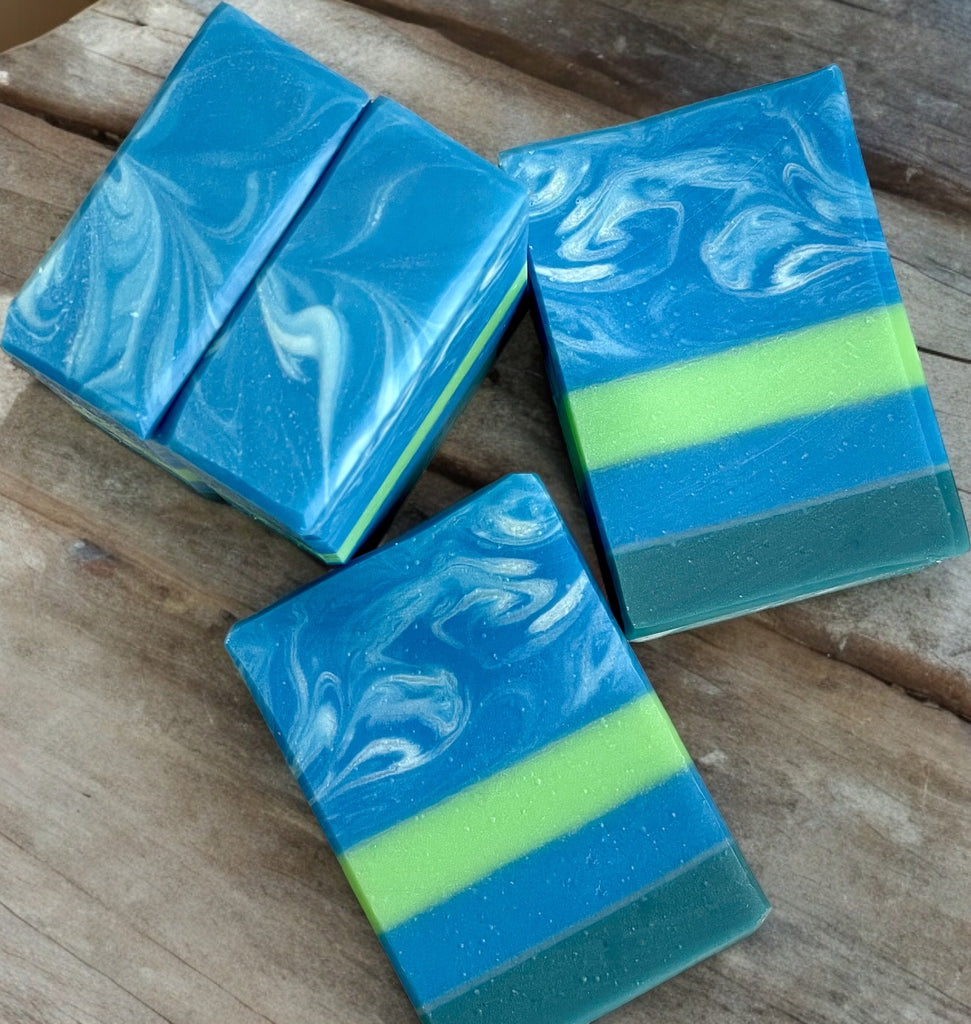 Azure Blue (Bergamot, Melon, Pineapple, Algae & Musk) - Mountain Goat Soap Co.