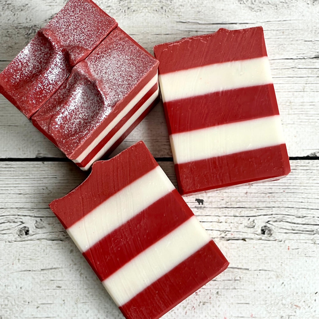 Candy Cane (Perfectly Peppermint) PRE-ORDER - Mountain Goat Soap Co.
