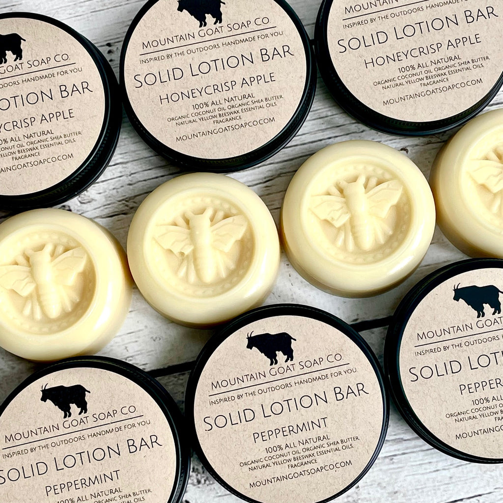 Natural Solid Lotion Bar Tin - Mountain Goat Soap Co.